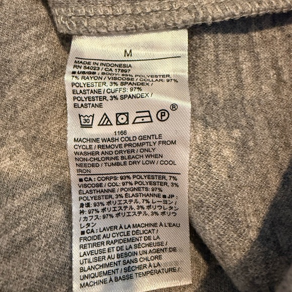 Banana Republic Melton Brushed Turtleneck Sweatshirt M Heather Gray NWOT - Picture 7 of 7